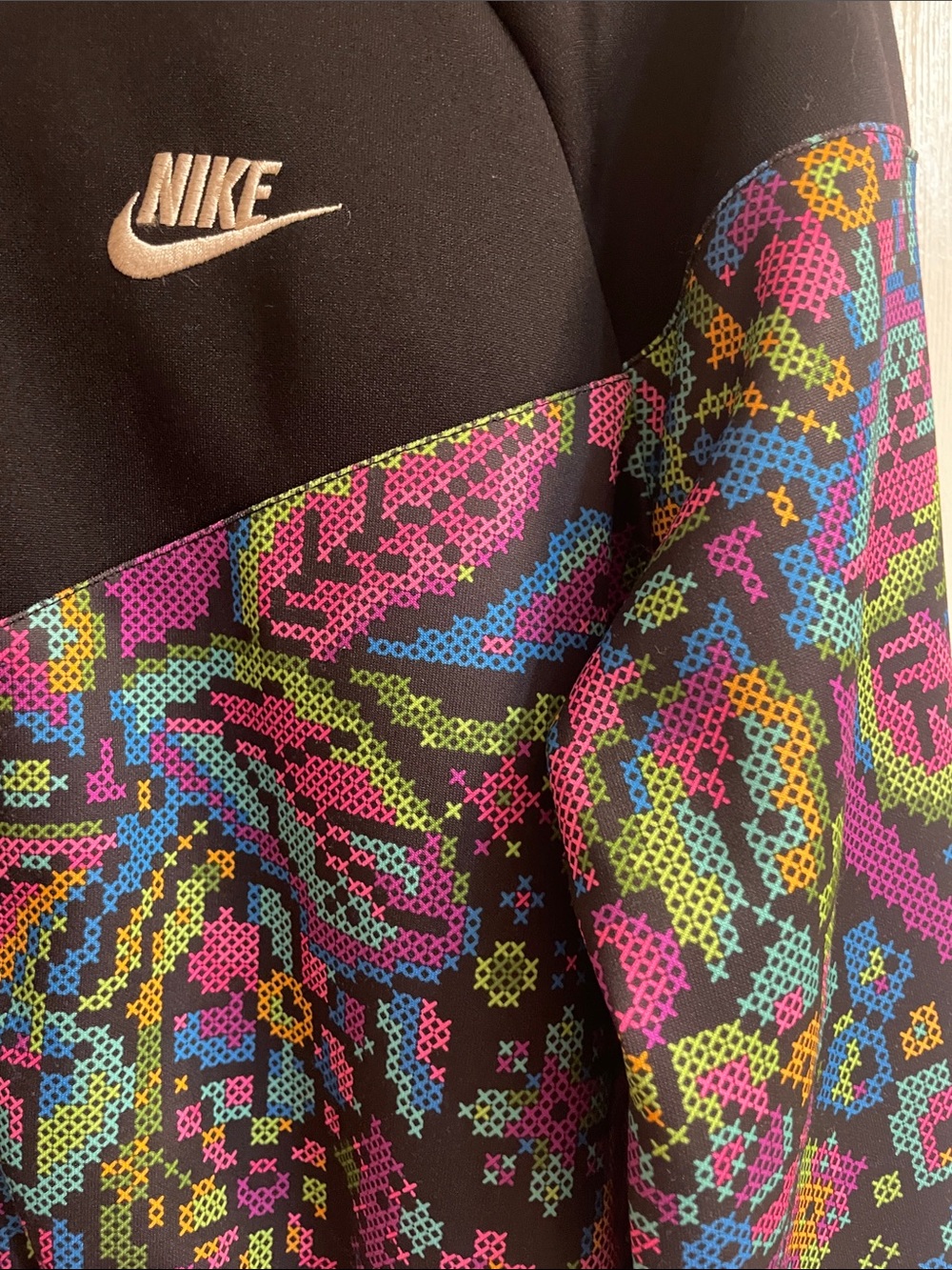 Nike Women's Neon Foral Patterned Zip-Front Track Jacket - Picture 6 of 16